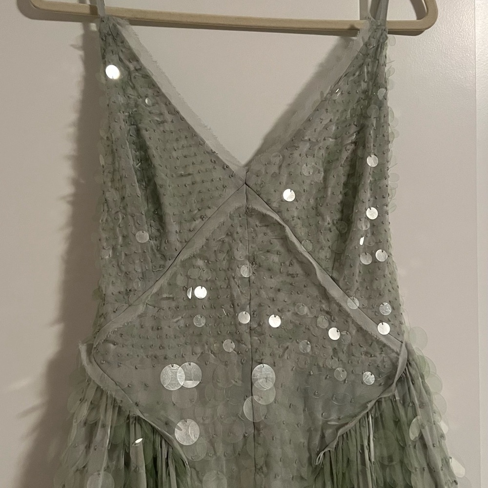 ARRANGE Embellished Sequin Cami Midi Dress – Seafoam Green – Size 10 (NWT) - Picture 8 of 9